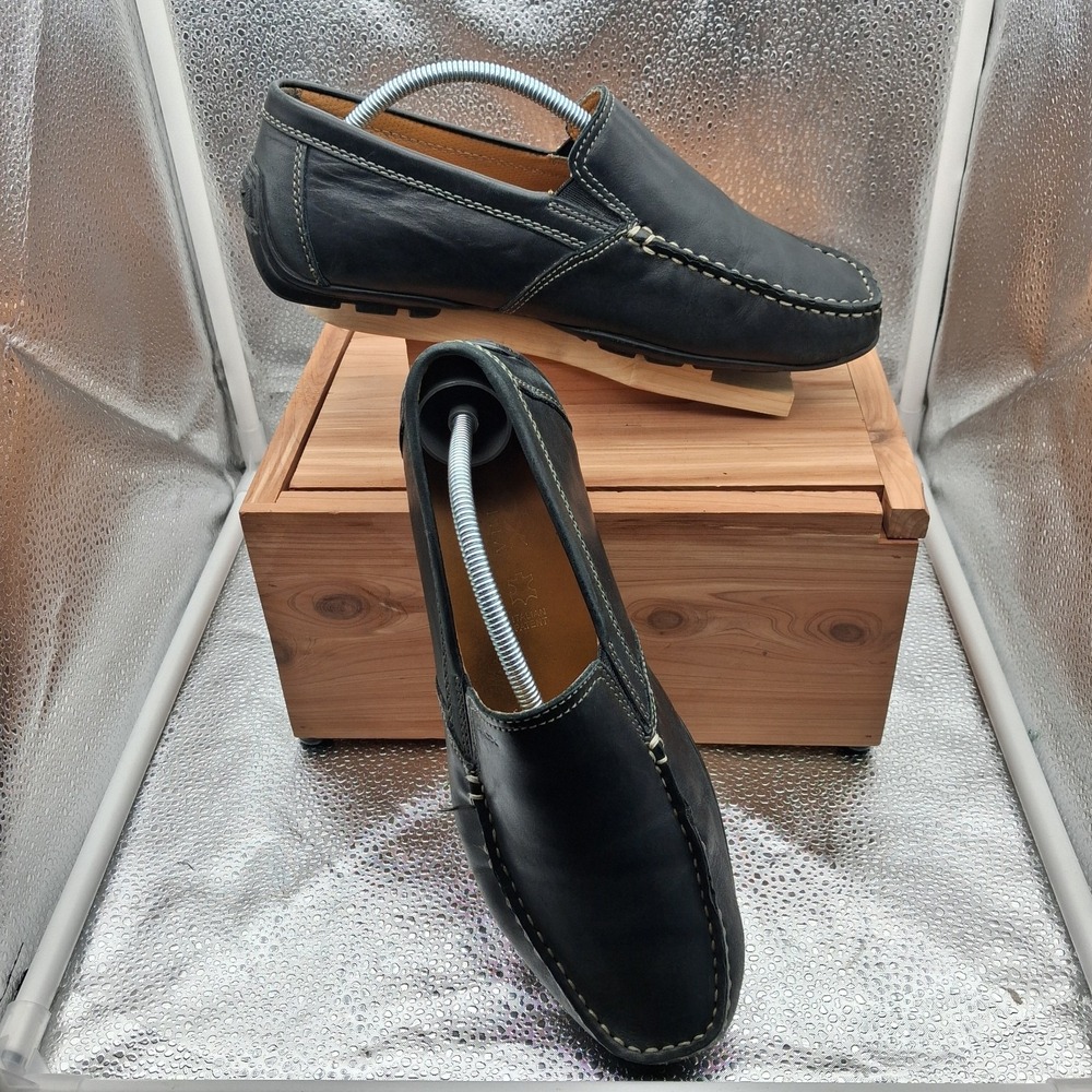 Geox Monet Men's Driving Black Leather Loafers - US7